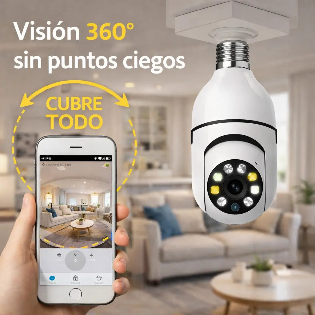 CÁMARA FOCO DE SEGURIDAD HD 360°
