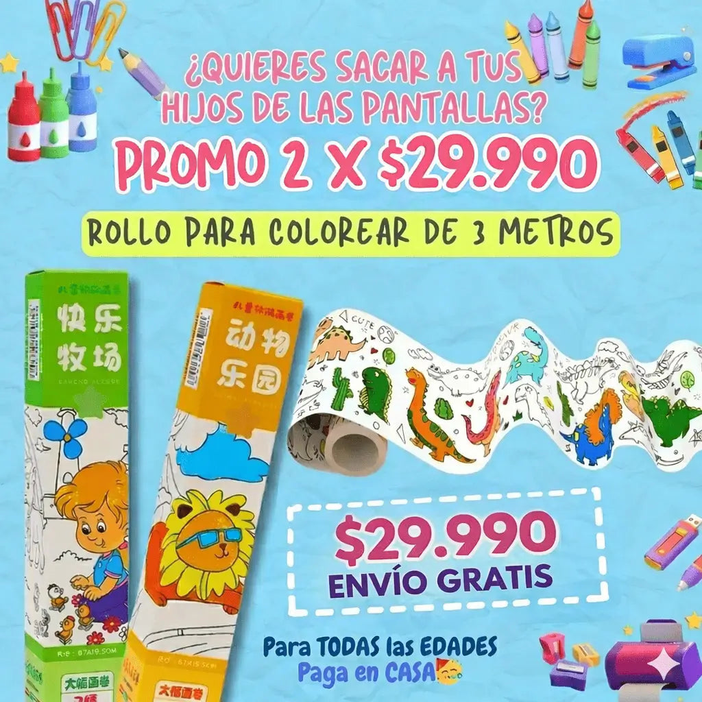 2 Rollos Para Pintar [3 MTS CADA UNO]