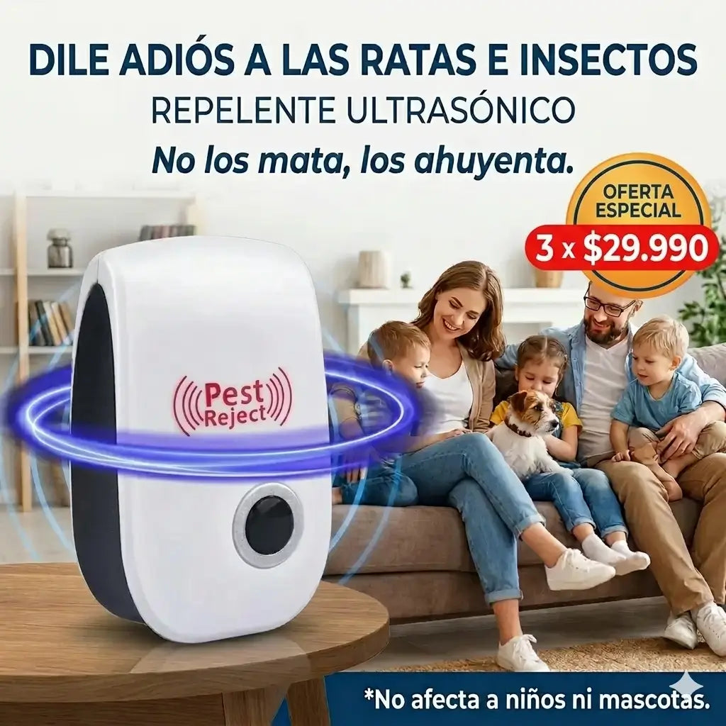 PACK [3 REPELENTES ULTRASÓNICOS PARA RATONES E INSECTOS]