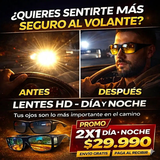 2 x 1 LENTES HD CONDUCCIÓN (DÍA Y NOCHE) *Ambos en el mismo paquete
