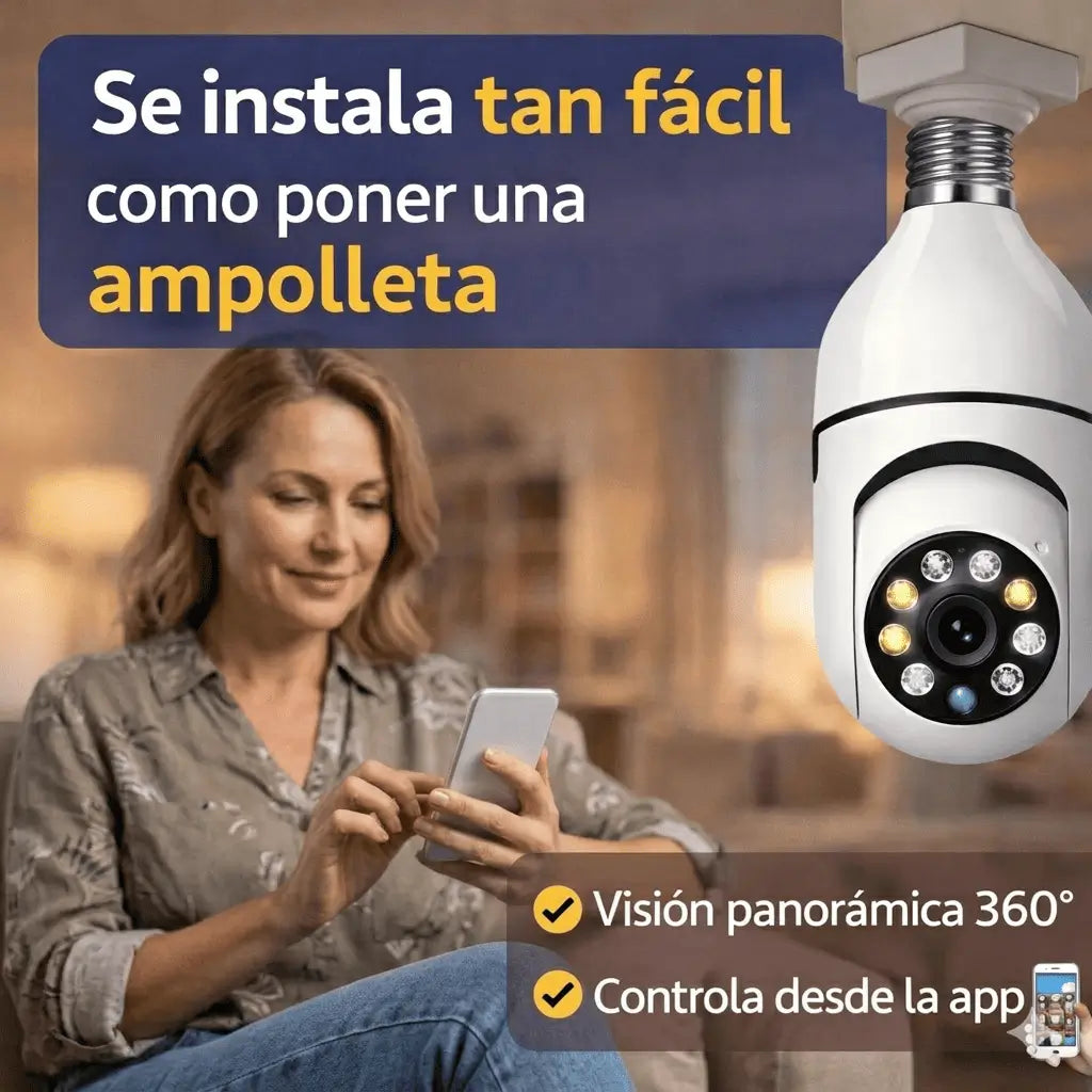 CÁMARA FOCO DE SEGURIDAD HD 360°